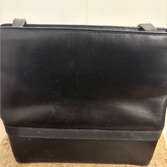 Salvatore Ferragamo 90's vintage Black Leather Crossbody Bag with Gold Accent - Picture 10 of 10